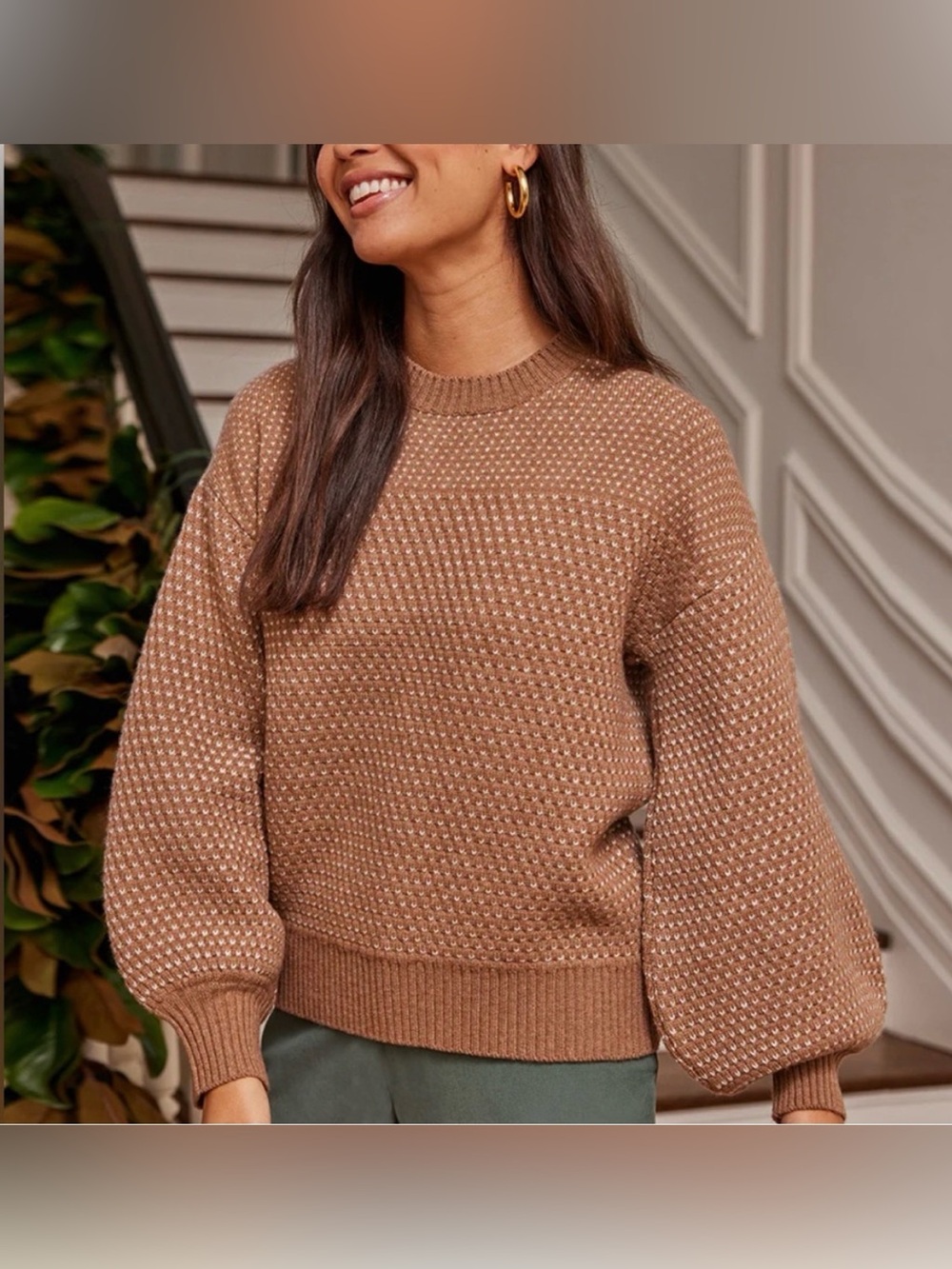 Summersalt Women’s Luxe Wool/Cashmere Mix Stitch Sweater Size XL